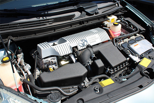 Engine view of Toyota for sale near La Honda, CA.